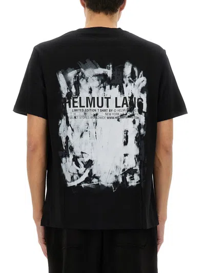 Helmut Lang Scribble Tshirt In Black