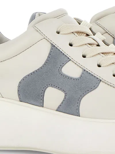 Hogan Light Blue Rebel Sneaker In White