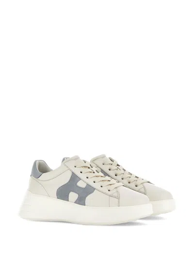 Hogan Light Blue Rebel Sneaker In White