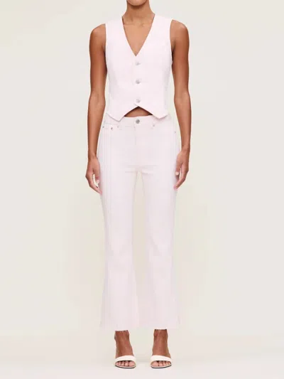 Dl1961 - Women's Bridget High Rise Boot Pants In Pink Stripe In White