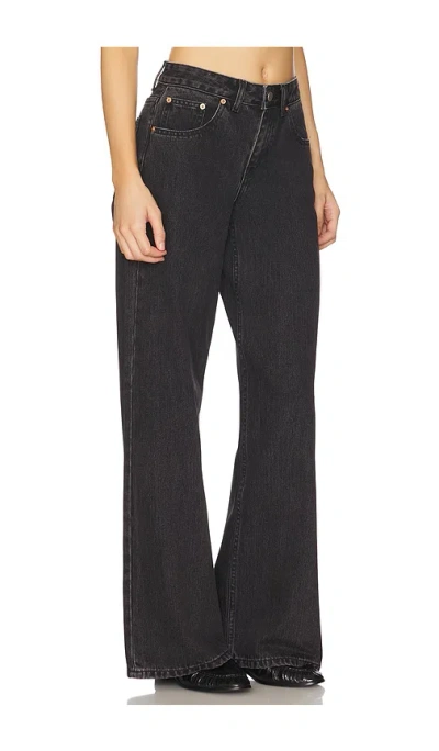 Dr Denim Rhue Wide Leg Jeans In Black