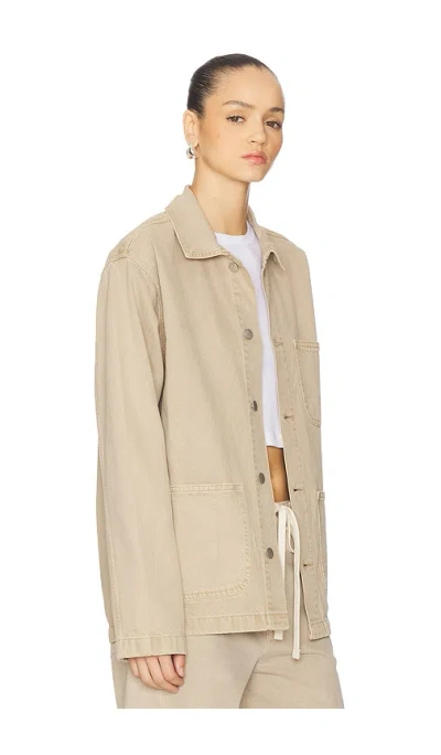 Dr Denim Devon Worker Jacket In Neutral