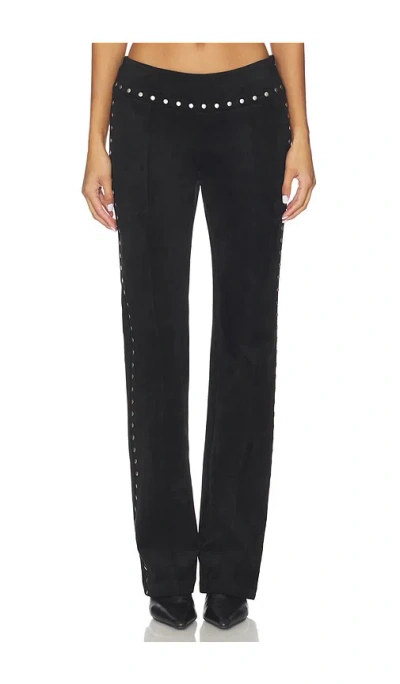Amanda Uprichard Regency Suede Pants In Black