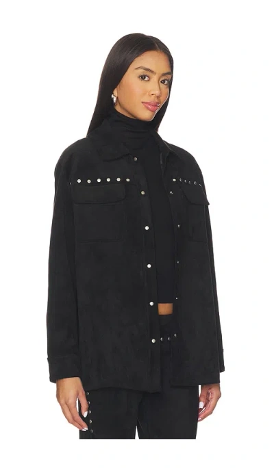 Amanda Uprichard Nirvana Suede Jacket In Black