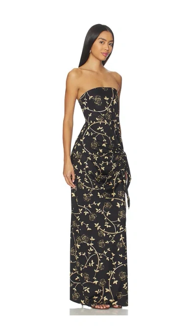 Agua Bendita X Revolve Melina Midi Dress In Black