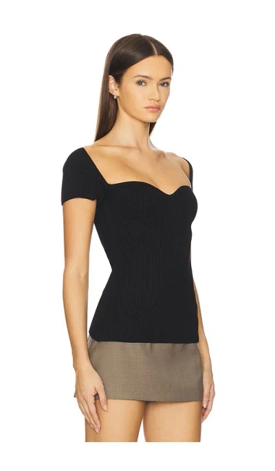 Dl1961 Heart Knit Top In Black