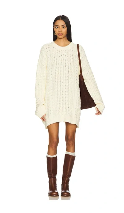 Callahan Mia Cableknit Sweater In Neutral