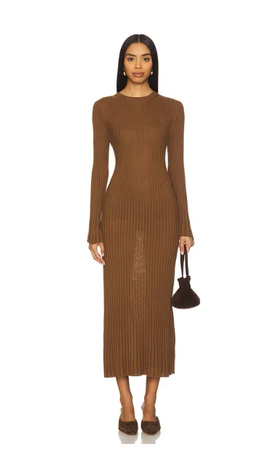 Callahan Mason Midi Dress In Brown