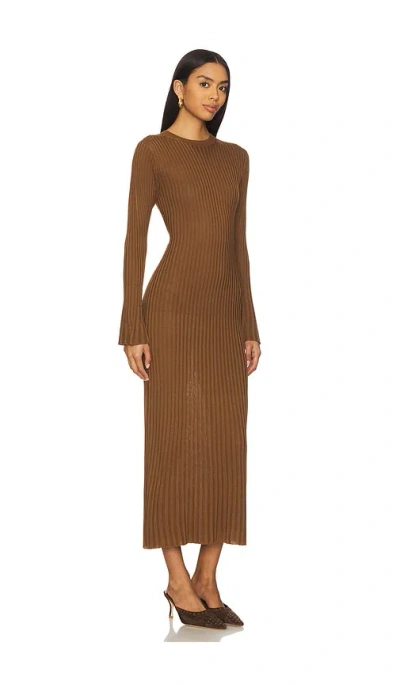 Callahan Mason Midi Dress In Brown