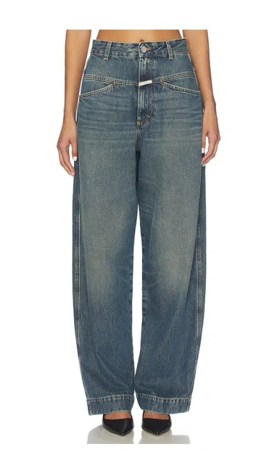Closed Deni Wide Leg Jeans In Blue
