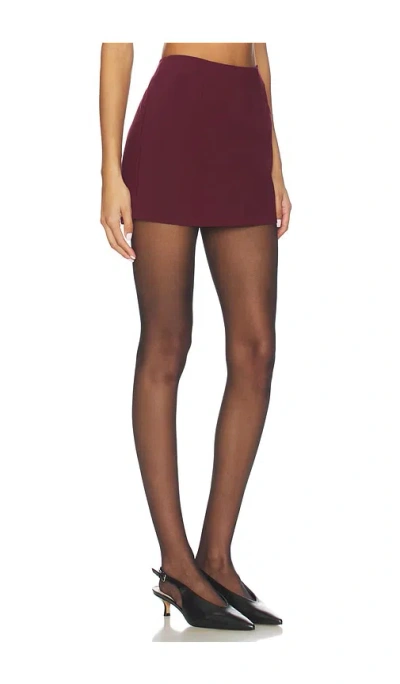 All The Ways Mamie Mini Skirt In Burgundy