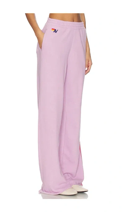 Aviator Nation 5 Stripe Wide Leg Pocket Sweatpant In Animal Print