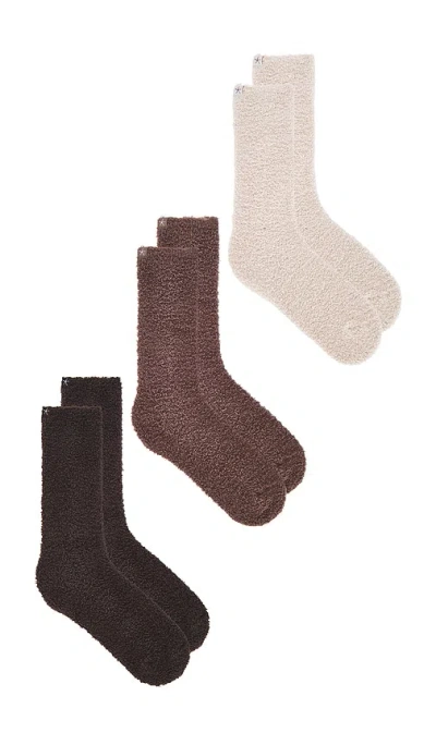 Barefoot Dreams X Revolve Cozychic 3 Pair Sock Set In Multi
