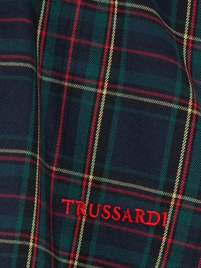 Trussardi Junior Tartan Skirt In Blue