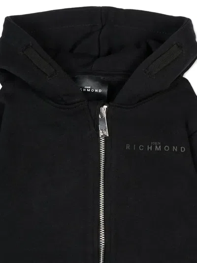 John Richmond Junior Zipped Hoodie In Black