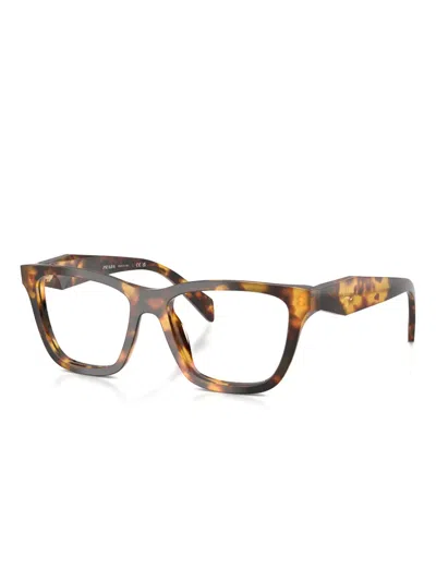 Prada Square-frame Glasses In Brown