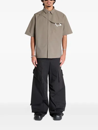 Heliot Emil Carabiner-attachment Shirt In Brown