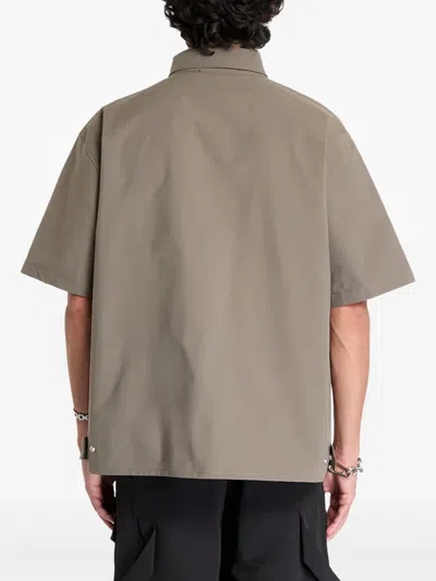 Heliot Emil Carabiner-attachment Shirt In Brown