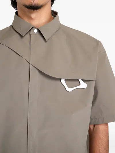 Heliot Emil Carabiner-attachment Shirt In Brown