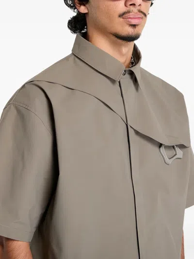 Heliot Emil Carabiner-attachment Shirt In Brown