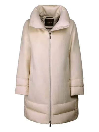 Moorer Soraya Padded Coat In Neutral