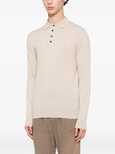 Allude Cashmere Polo Shirt In Neutral