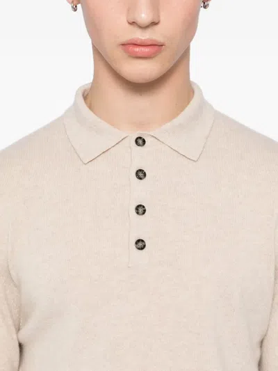 Allude Cashmere Polo Shirt In Neutral