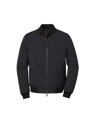 Moorer Zip-up Bomber Jacket In Black