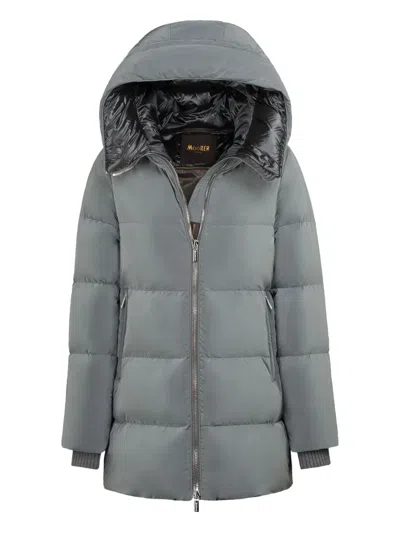 Moorer Carinzia-os Hooded Coat In Gray