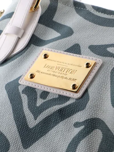 Pre-owned Louis Vuitton Tahitienne Cabas Canvas Pm Tote Bag In Neutral