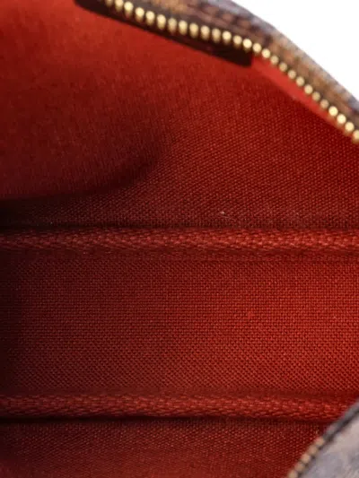 Pre-owned Louis Vuitton Navona Pochette Accessoires Damier Clutch Bag In Brown
