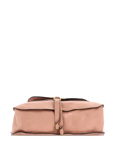 Pre-owned Chloé Marcie Leather Medium Shoulder Bag In Pink