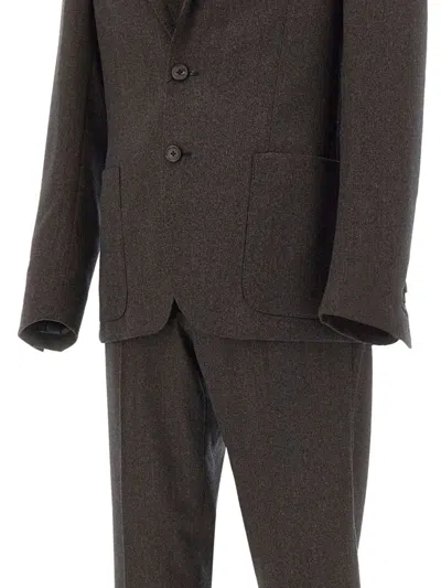 Corneliani Two-button Wool Suit In Brown