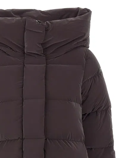 Rrd Hood Zip Padded Jacket In Brown