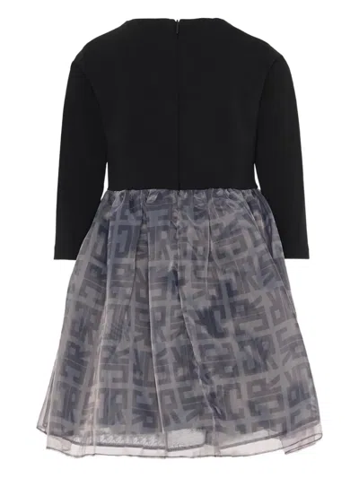 John Richmond Junior Embellished Long-sleeve Dress In Black