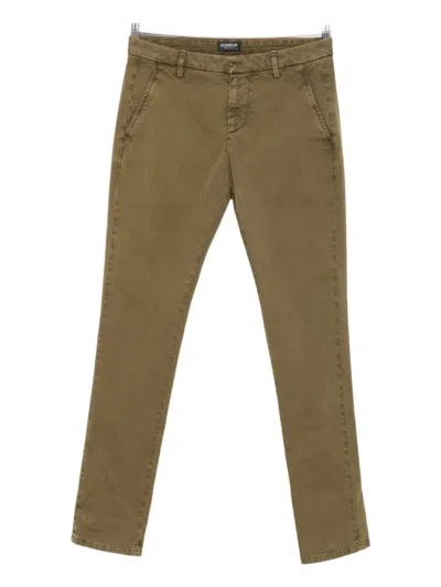 Dondup Gaubert Flat-front Chinos In Green