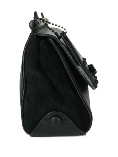 Pre-owned Coach Vintage Drifter Leather Shoulder Bag In Black