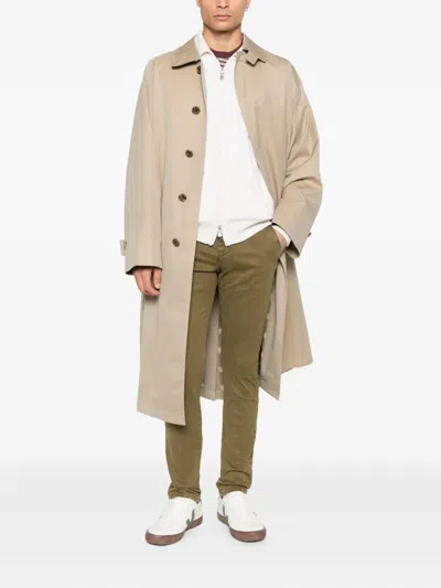 Dondup Gaubert Flat-front Chinos In Green