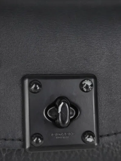 Pre-owned Coach Vintage Drifter Leather Shoulder Bag In Black