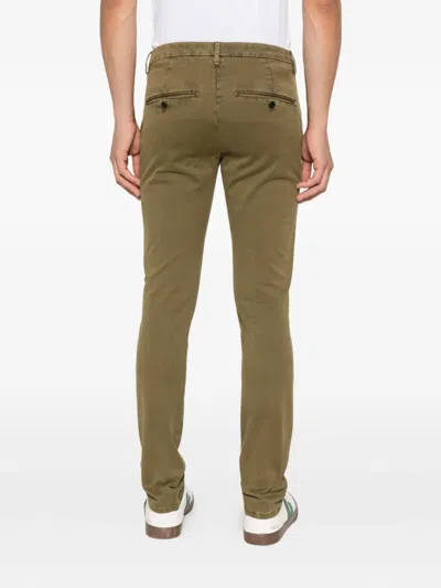 Dondup Gaubert Flat-front Chinos In Green