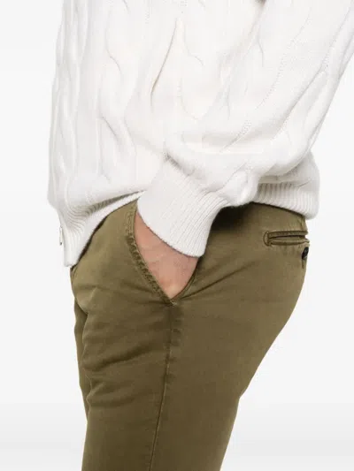 Dondup Gaubert Flat-front Chinos In Green