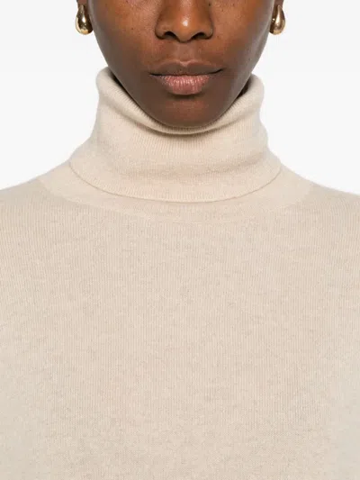 Kujten Mavis Frayed Sweater In Neutral