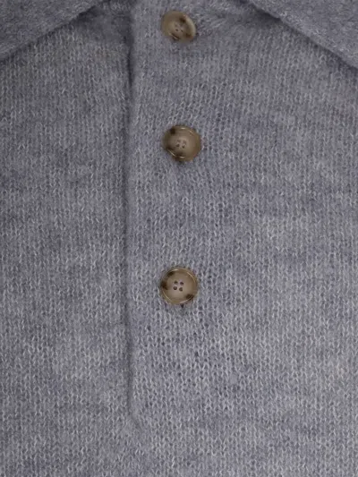 Hugo Boss Hadone Relaxed Fit Wool Polo Sweater In Gray