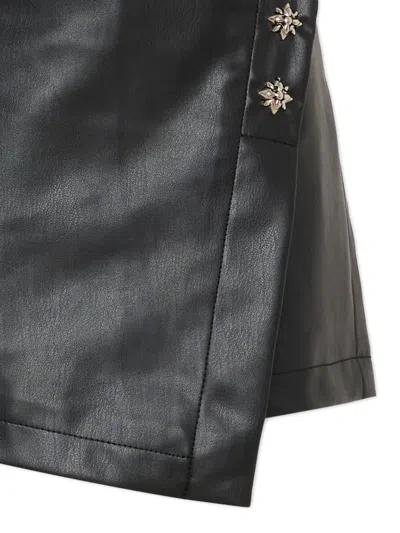 John Richmond Junior Star-embellished Wrap Skort In Black