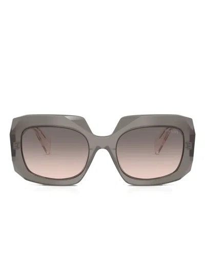 Prada Symbole Oversized-frame Sunglasses In Gray