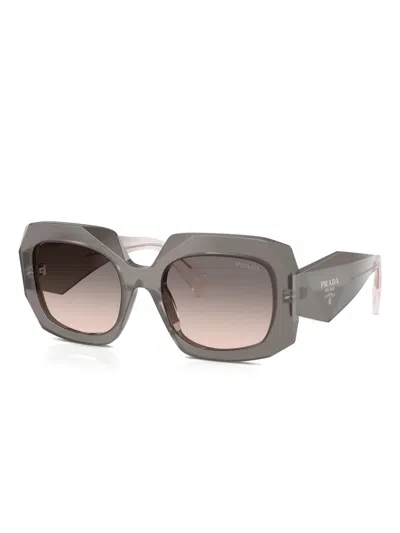 Prada Symbole Oversized-frame Sunglasses In Gray