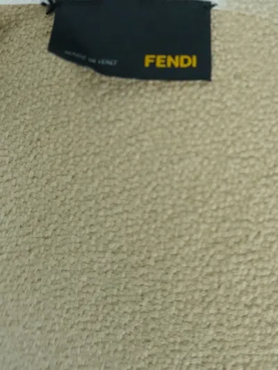 Pre-owned Fendi Pleated Midi Dress In Neutral