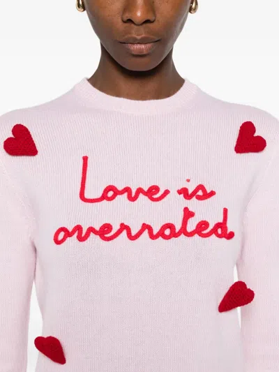 Mc2 Saint Barth Heart-embroidered Sweater In Pink