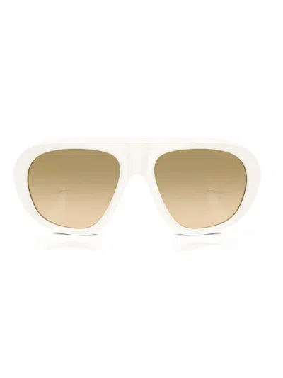 Prada Eyewear Oversized Pilot Sunglasses In White