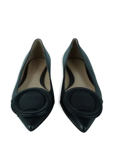 Pre-owned Gianvito Rossi Venezia Pointed-toe Flats In Black